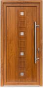 Bastion Usa intrare PVC Lola, 980x2000, deschidere dreapta privit din interior, culoare stejar auriu pe ambele fete
