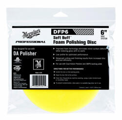 Meguiar's Dfp6mg Burete Galben Polishat Mediu De 6, 152.4 Mm, Foam Finishing Disc 6 - Meguiars (dfp6)
