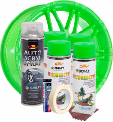 AVEX Kit complet reparatie si vopsire jante culoare Verde Fluorescent, V4 (AVX-KVJ-VFV4) - vagauto
