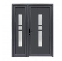 Bastion Usa exterior dubla PVC GISELA, 1400x2050 mm, deschidere stanga, gri antracit