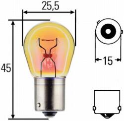 HELLA Bec Hella PY21W 24V 21W BAU15s Galben (10294748)