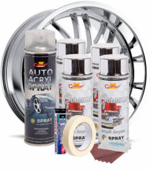 AVEX Kit complet reparatie si vopsire jante culoare Crom Metalic, V4 (AVX-KVJ-CV4) - vagauto