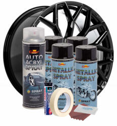 AVEX Kit complet reparatie si vopsire jante culoare Negru Metalizat, V4 (AVX-KVJ-NV4) - vagauto