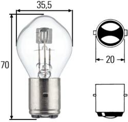 HELLA Bec Hella S2 12V 35/35W BA20d (10294793)