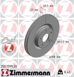 ZIMMERMANN Disc frana ZIMMERMANN 250.1399. 20 (250.1399.20)