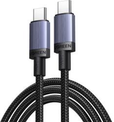 UGREEN Cablu pentru incarcare si transfer de date Ugreen L528, 2x USB-C, 100W, 5A, 480Mbps, 3m, Gri (6941876268344)