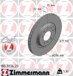 ZIMMERMANN Disc frana ZIMMERMANN 180.3034. 20 (180.3034.20)
