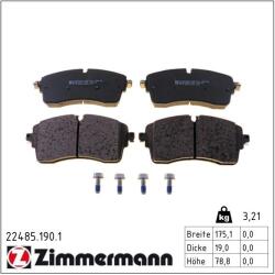 ZIMMERMANN Set placute frana ZIMMERMANN 22485.190. 1 (22485.190.1)