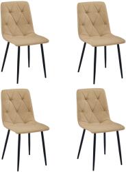 FDY Set 4 Scaune Bucatarie/Dining Fido Material Textil Maro