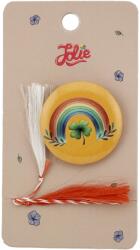 Flippy Martisor cu Brosa pentru copii, Jolie, Material Metal, Ambalaj Carton cu Design, Model Curcubeu, Galben Multicolor (165707)