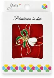 Flippy Martisor Brosa Mica in Cutie, Jolie, Dimensiune Brosa 2, 5-3 cm, Material Metal, Model Ghiocel cu Fundita, Multicolor (134739)