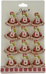 Flippy Set 12 Brose Martisor Primavara, Jolie, Model Fata, Mesaj Drag de Romania, Multicolor (128272)