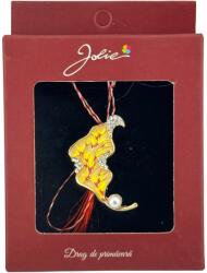 Jolie Brosa Vintage, Jolie, Material Metal, Ambalaj Carton, Dimensiune Brosa Aproximativ 4-6 cm, Model Frunza Galbena (165158)