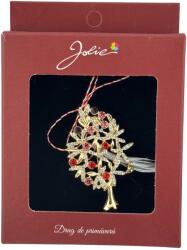 Jolie Brosa Vintage, Jolie, Material Metal, Ambalaj Carton, Dimensiune Brosa Aproximativ 4-6 cm, Model Copac cu Flori, Multicolora (165149)