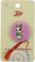 Flippy Martisor cu Brosa pentru copii, Jolie, Material Metal, Ambalaj Carton cu Design, Model Iepuras, Roz (165702)
