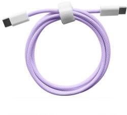 Flippy Cablu de Date Universal, Flippy, Incarcare Rapida, Type-C to Type-C Compatibil cu Telefon sau Tableta, Cablu de Incarcare Impletit din Nailon, 1 m, Mov (162379)