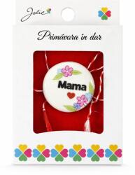 Flippy Martisor Brosa Mica in Cutie, Jolie, Dimensiune Brosa 2, 5-3 cm, Material Metal, Model Cerc Mama, Alb (134735)