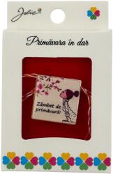 Jolie Martisor Brosa Mica in Cutie, Jolie, Design cu Mesaj, Dimensiune 2.5-3 cm, Material Metal, Model Primavara (164916)