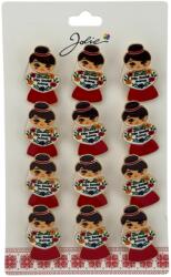 Flippy Set 12 Brose Martisor Primavara, Jolie, Model Fata, Mesaj Din Toata Inima, Multicolor (128267)