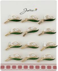 Flippy Brose Martisor, Jolie, Set 12 Bucati, Model Primavara Ghiocel, Brose din Metal, Aspect Lacuit, Alb (134046)