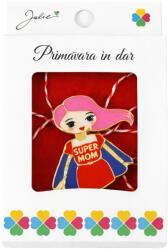 Flippy Martisor Brosa Mica in Cutie, Jolie, Dimensiune Brosa 2, 5-3 cm, Material Metal, Model Super Mama, Multicolor (134764)