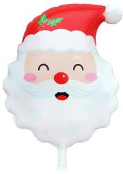 Flippy Balon Capul Lui Mos Craciun, Flippy, din Folie de Aluminiu, Tema Craciun, 62 x 45 cm, Alb/Rosu (162162)