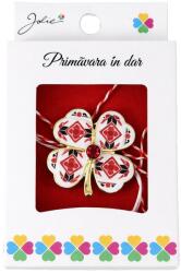 Flippy Martisor Brosa Mica in Cutie, Jolie, Dimensiune Brosa 2, 5-3 cm, Material Metal, Model Trifoi Traditional, Multicolor (134772)