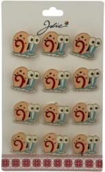 Flippy Set 12 Brose Martisor pentru Copii, Jolie, Model Melc, Multicolor (128233)