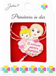 Flippy Martisor Brosa Mica in Cutie, Jolie, Dimensiune Brosa 2, 5-3 cm, Material Metal, Model O Minune Pentru Bunica, Roz (134768)