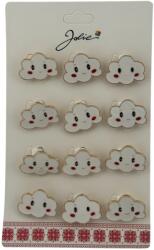 Flippy Set 12 Brose Martisor pentru Copii, Jolie, Model Norisor, Alb (128226)