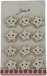 Flippy Set 12 Brose Martisor pentru Copii, Jolie, Model Stea care Zambeste, Alb (128202)