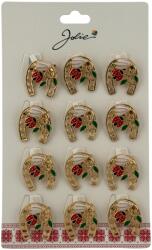 Flippy Set 12 Brose Martisor Primavara, Jolie, Model Potcoava cu Buburuza si Ghiocel (128309)