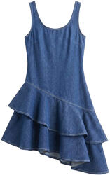 TOPSHOP Rochie Tsannie Denim Ruffle 31001711 BS000042 dark blue denim