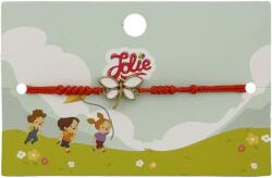 Flippy Martisor Bratara pentru Copii, Jolie, Model Libelula, din Metal Auriu cu Snur Impletit Rosu, Alb (134940)