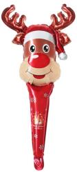 Flippy Balon Ren, Flippy, din Folie de Aluminiu, de Mana, Tema Craciun, 29 x 62 cm, Maro (162168)