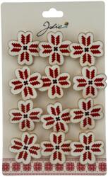 Flippy Set 12 Brose Martisor Primavara, Jolie, Model Trifoi cu Motiv Traditional Rosu (128297)