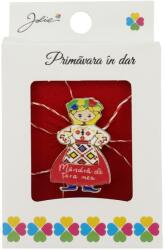 Flippy Martisor Brosa, Jolie, Model Mandra de Tara Mea, Metal Emailat in Culori, Sistem de Prindere cu Ac, Dimensiune 2.5-3 cm, Ambalaj Individual cu Design, Multicolor (134756)