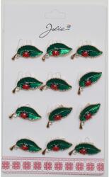Flippy Brose Martisor, Jolie, Set 12 Bucati, Model Primavara Buburuza pe Frunza, Brose din Metal, Aspect Lacuit, Multicolor (134045)