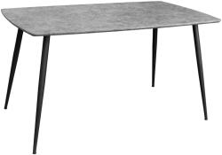 Invicta interior Masa de dining APARTMENT 140cm aspect piatra gri cu cadru metalic negru (47066)