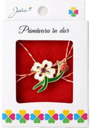 Flippy Martisor Brosa Mica in Cutie, Jolie, Dimensiune Brosa 2, 5-3 cm, Material Metal, Model Trifoi Alb, Multicolor (134765)