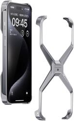 Flippy Husa Armor X Compatibila cu iPhone 15 Pro, Flippy, Aliaj de Aluminiu, Antisoc, Antizgarieturi, Impermeabila, Margini cu 2 Straturi, Aderent, Montare Usoara, Surubelnita Inclusa, Gri Metalizat (127890) Surubelnita