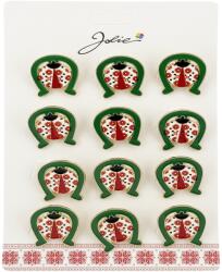 Flippy Brose Martisor, Jolie, Set 12 Bucati, Model Buburuza In Potcoava, Metal, 3 cm, Multicolor (134048)