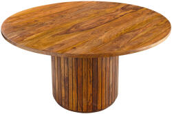 Invicta interior Masa de dining TRES CHIC O 120cm rotunda din lemn de sheesham, finisaj piatra maro (48200)