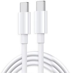 Flippy Cablu de Date pentru Telefon, Flippy, Cablu TYPE-C to TYPE-C Universal, Compatibil cu iOS si Android, Power Delivery 65W 130 cupru, 1 M, Simplu, Alb (162364)