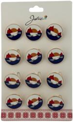 Flippy Set 12 Brose Martisor pentru Copii, Jolie, Model Peisaj, Multicolor (128220)
