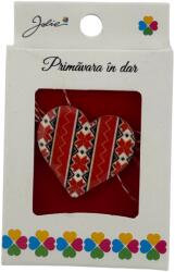 Jolie Martisor Brosa Mica in Cutie, Jolie, Dimensiune Brosa 2.5-3cm, Material Metal, Model Inima Traditionala (134751)