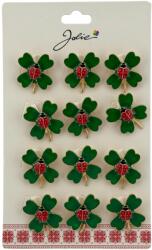 Flippy Set 12 Brose Martisor Primavara, Jolie, Model Buburza pe Trifoi, Verde (128313)