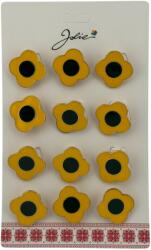 Flippy Set 12 Brose Martisor pentru Copii, Jolie, Model Floare, Galben (128195)