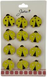 Flippy Set 12 Brose Martisor pentru Copii, Jolie, Model Buburuza, Auriu (128229)