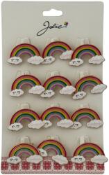 Flippy Set 12 Brose Martisor pentru Copii, Jolie, Model Curcubeu, cu Mesaj Zambeste, Multicolor (128210)
